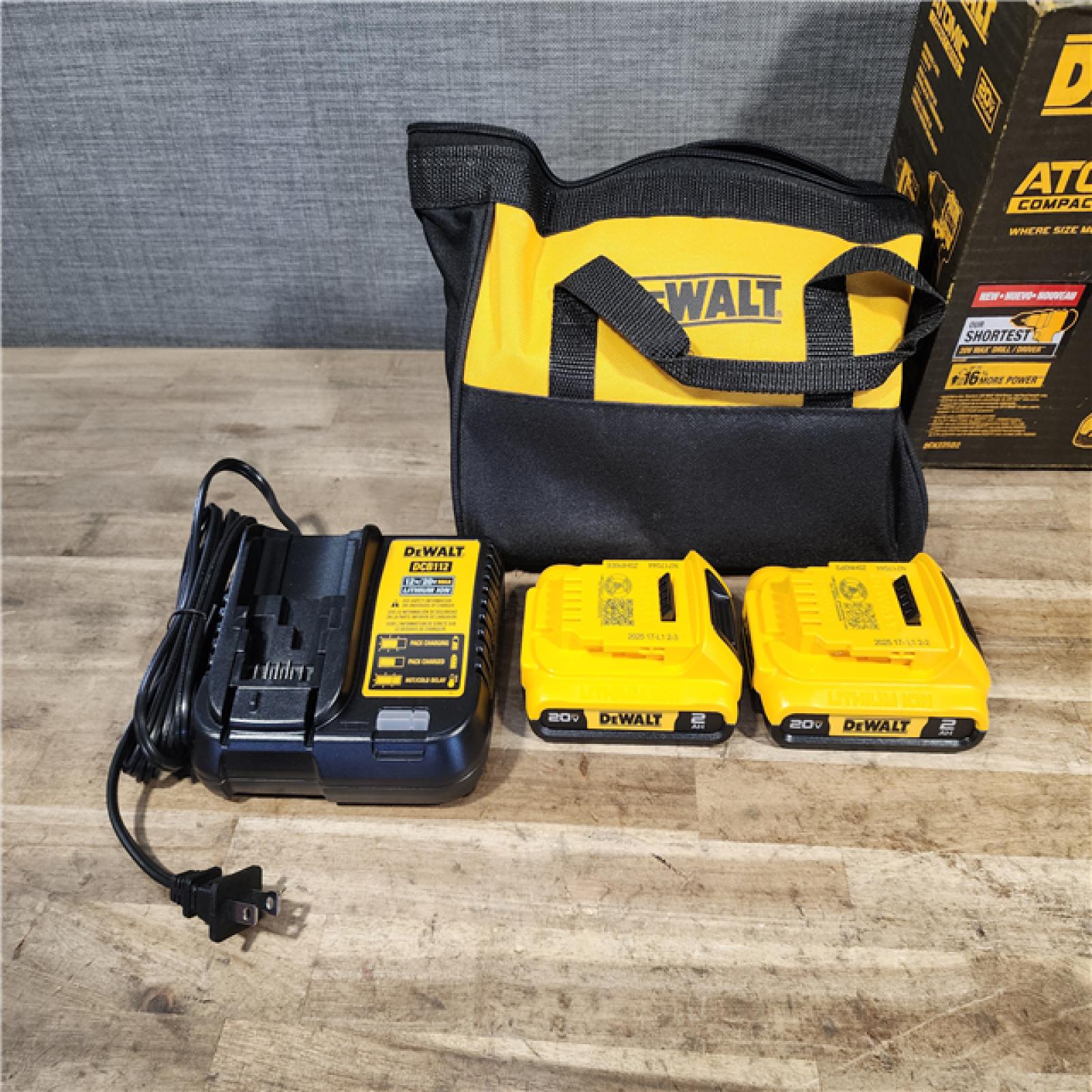 HOUSTON LOCATION - AS-IS DEWALT ATOMIC 20-Volt MAX Lithium-Ion Cordless Combo (2-Tool) Kit