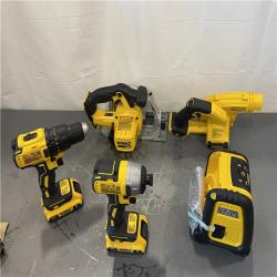 AS-IS - DEWALT 20-Volt Max Lithium-Ion 5-Tool Cordless Combo Kit