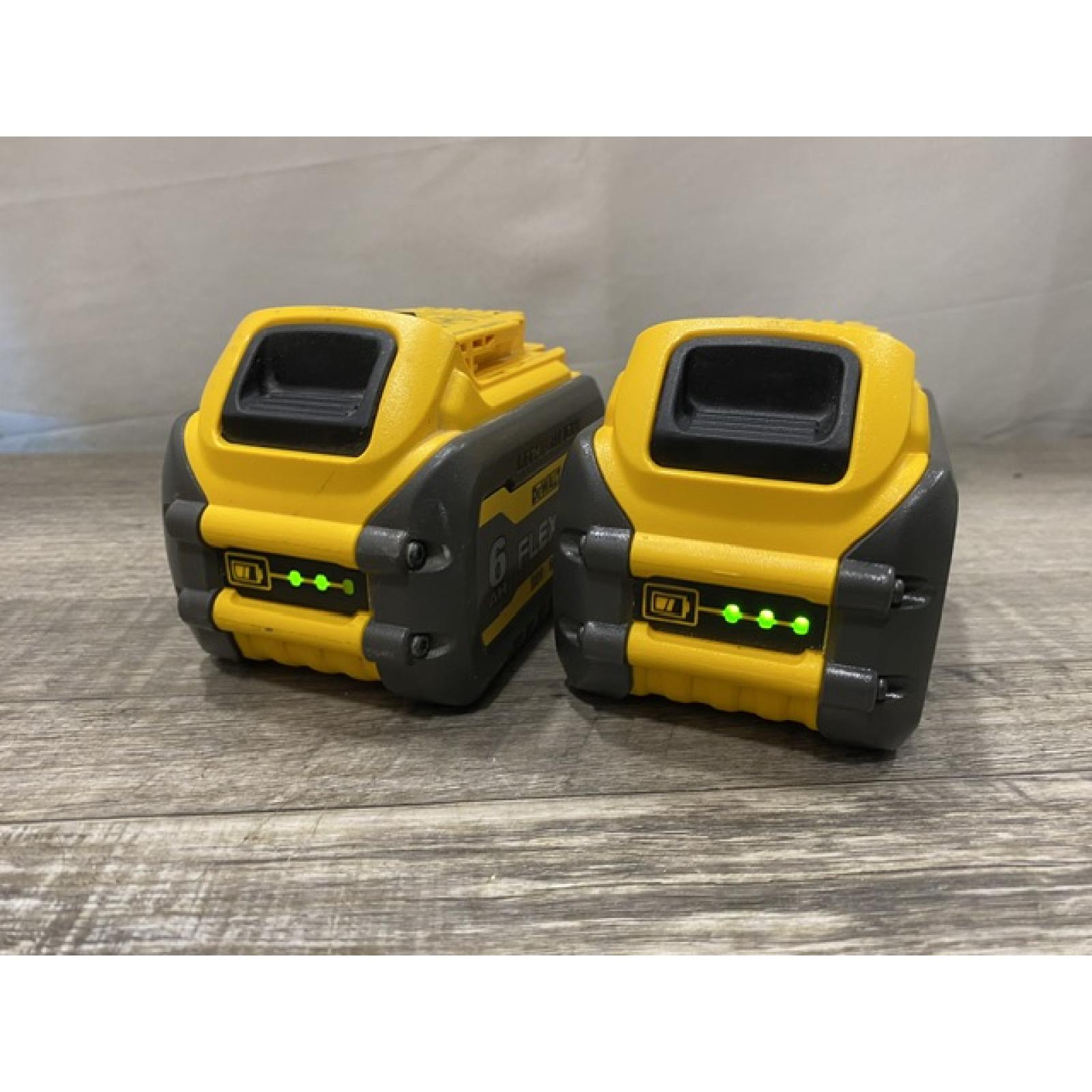 AS-IS DEWALT FLEXVOLT 20V/60V MAX Lithium-Ion 6.0Ah Battery Pack (2 Pack)