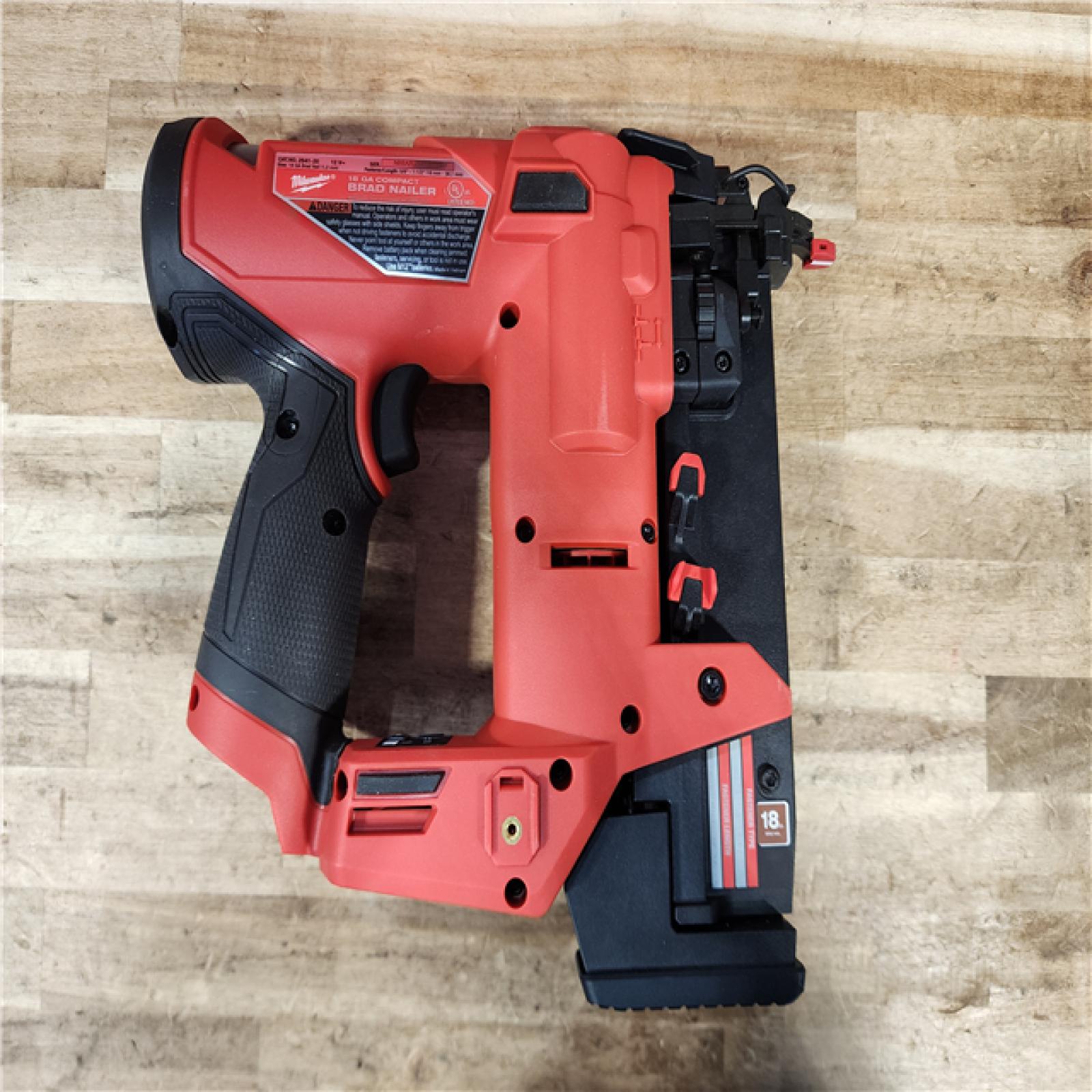 HOUSTON LOCATION - AS-IS Milwaukee FUEL 12-Volt Lithium-Ion Brushless Cordless 18-Gauge 1-1/2 in. Compact Brad Nailer (Tool Only)