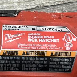 AS-IS Milwaukee FUEL INSIDER 12V Lithium-Ion Brushless Cordless 1/4 in. - 3/8 in. Extended Reach Box Ratchet (Tool-Only)