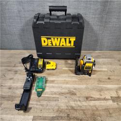 HOUSTON LOCATION - AS-IS DEWALT 12V MAX Lithium-Ion 100 ft. Green Self-Leveling 3-Beam 360 Degree Laser Level with 2.0Ah Battery  Charger and Case
