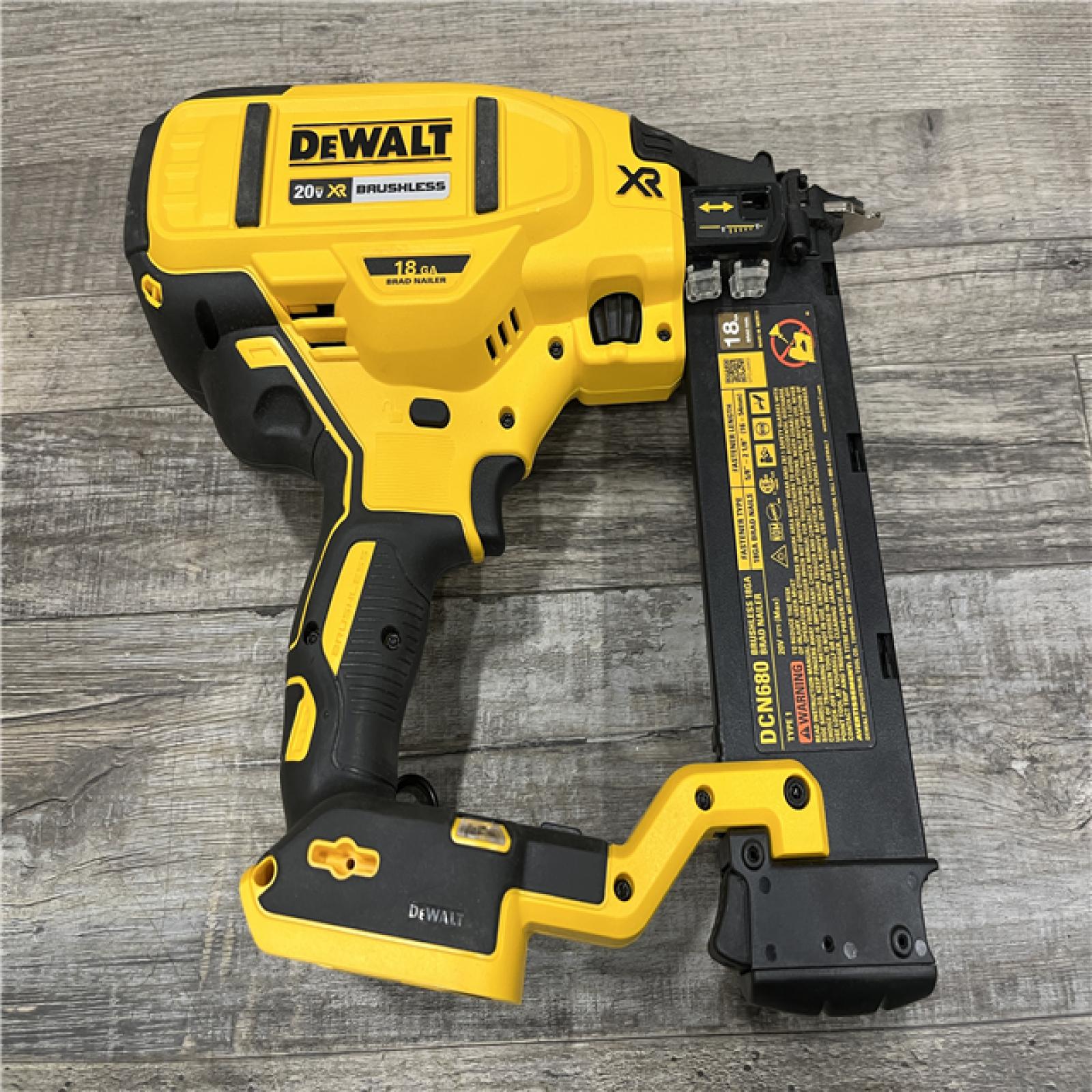 AS-IS DEWALT 20V MAX XR Lithium-Ion Electric Cordless 18-Gauge Brad Nailer (Tool Only)