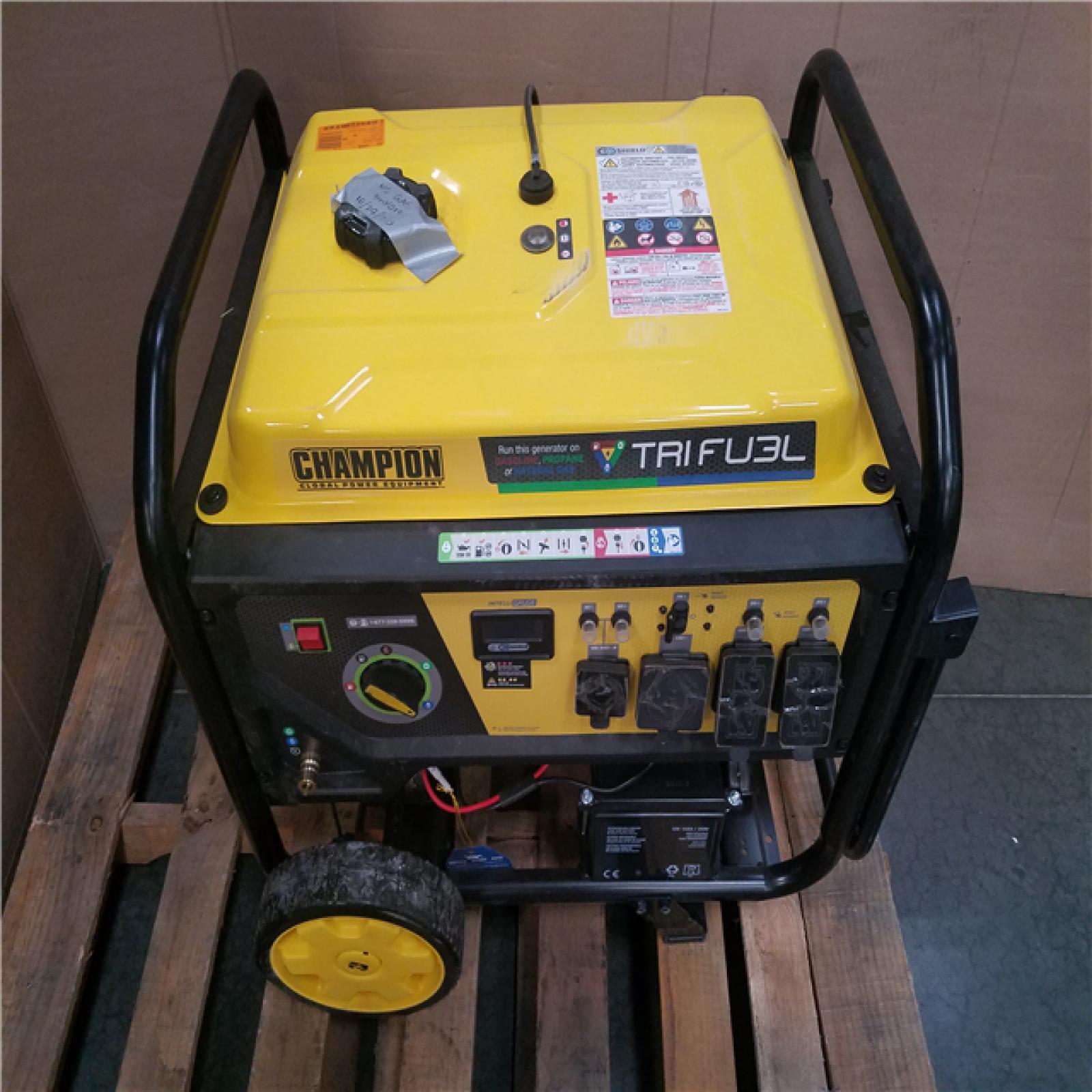 CALIFORNIA AS-IS CHAMPION TRI FUEL PORTABLE GENERATOR