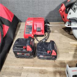 HOUSTON LOCATION - AS-IS MILWAUKEE 4 TOOL COMBO KIT W/ (2) BATTERY & CHARGER