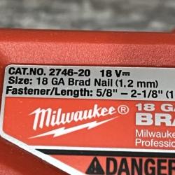 AS-IS Milwaukee FUEL 18-Volt Lithium-Ion Brushless Cordless Gen II 18-Gauge Brad Nailer (Tool-Only)