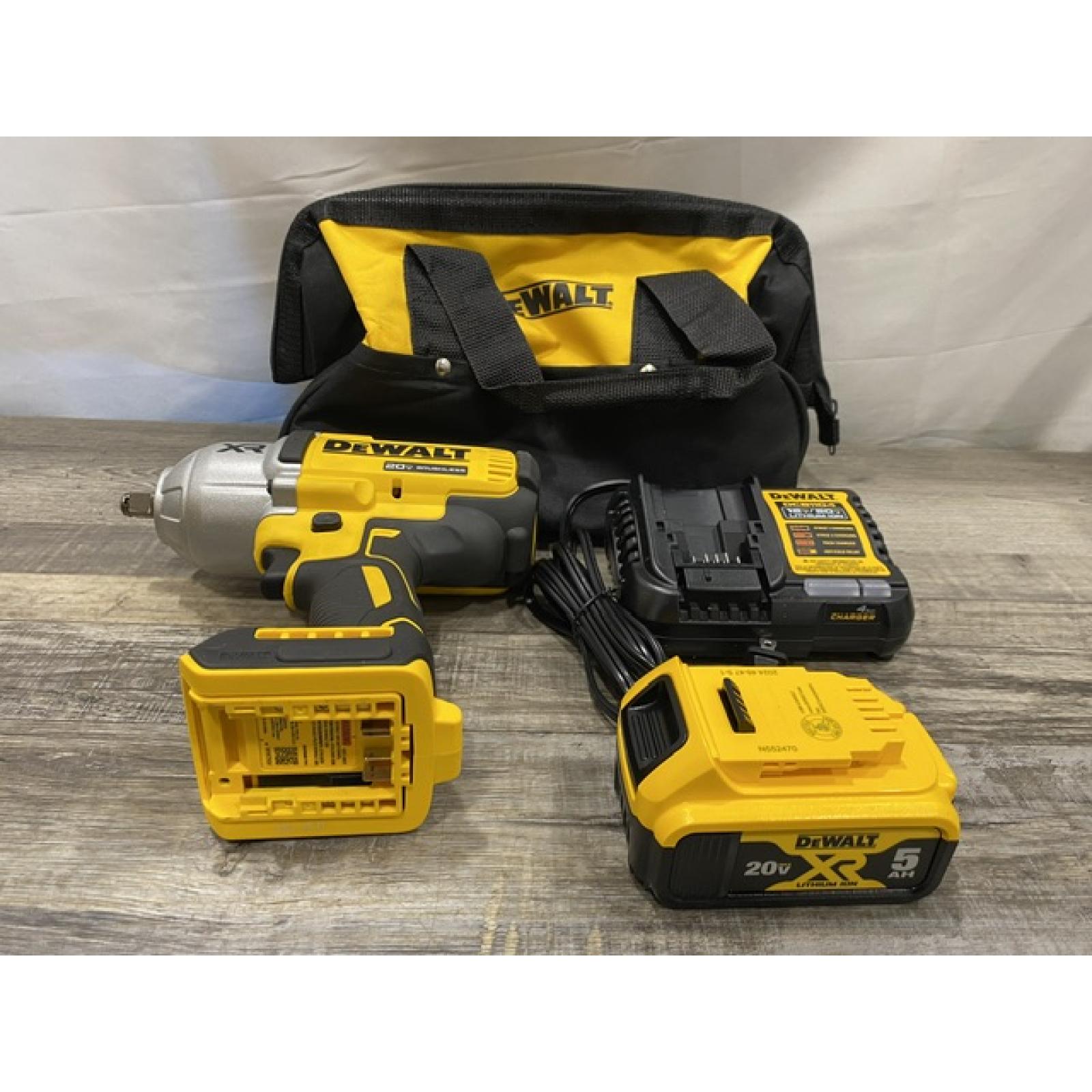 AS-IS DEWALT 20V MAX Lithium-Ion Cordless 1/2 in. Impact Wrench Kit