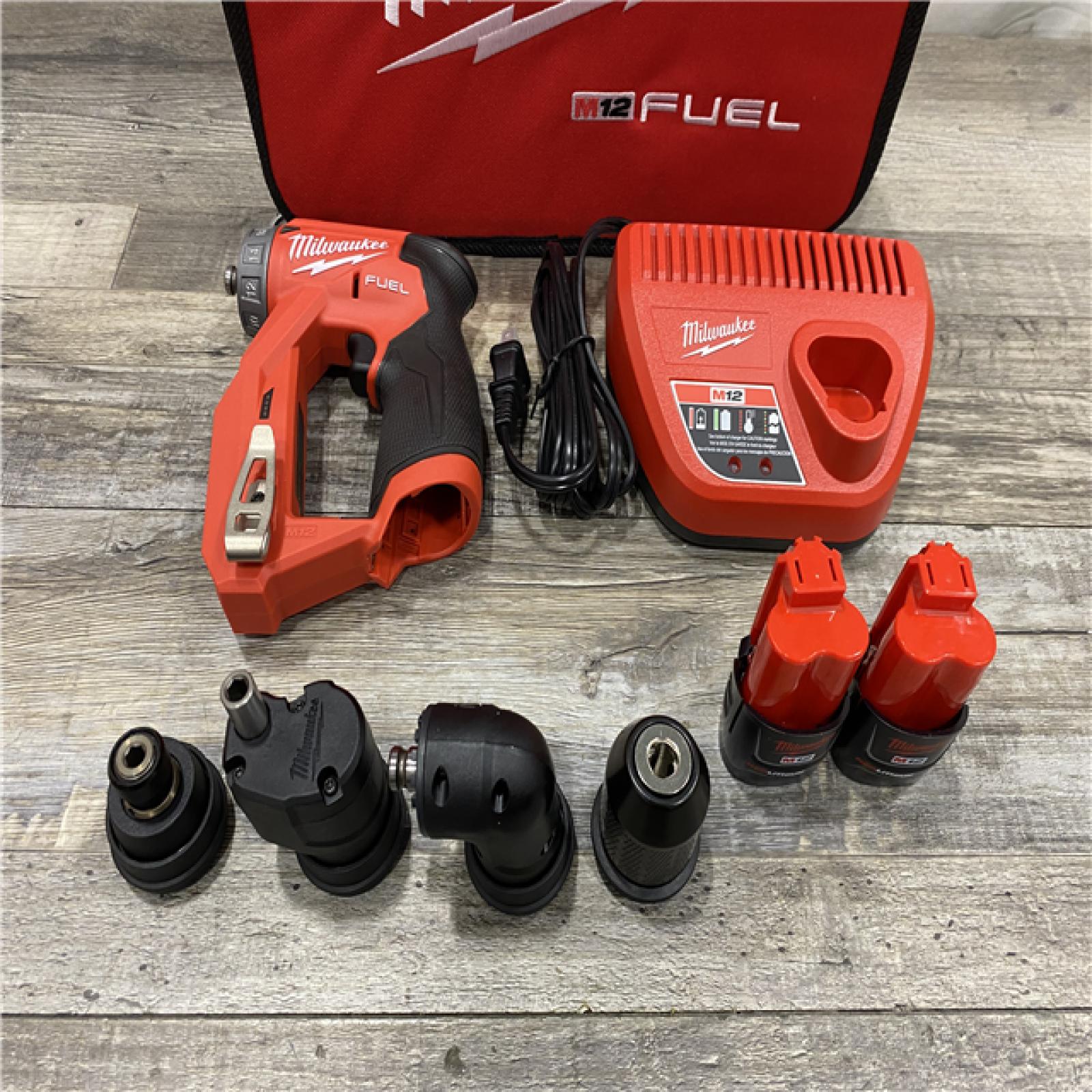 Milwaukee FUEL 12V Lithium-Ion Brushless Cordless 4-in-1 Installation 3/8 in. Drill Driver Kit