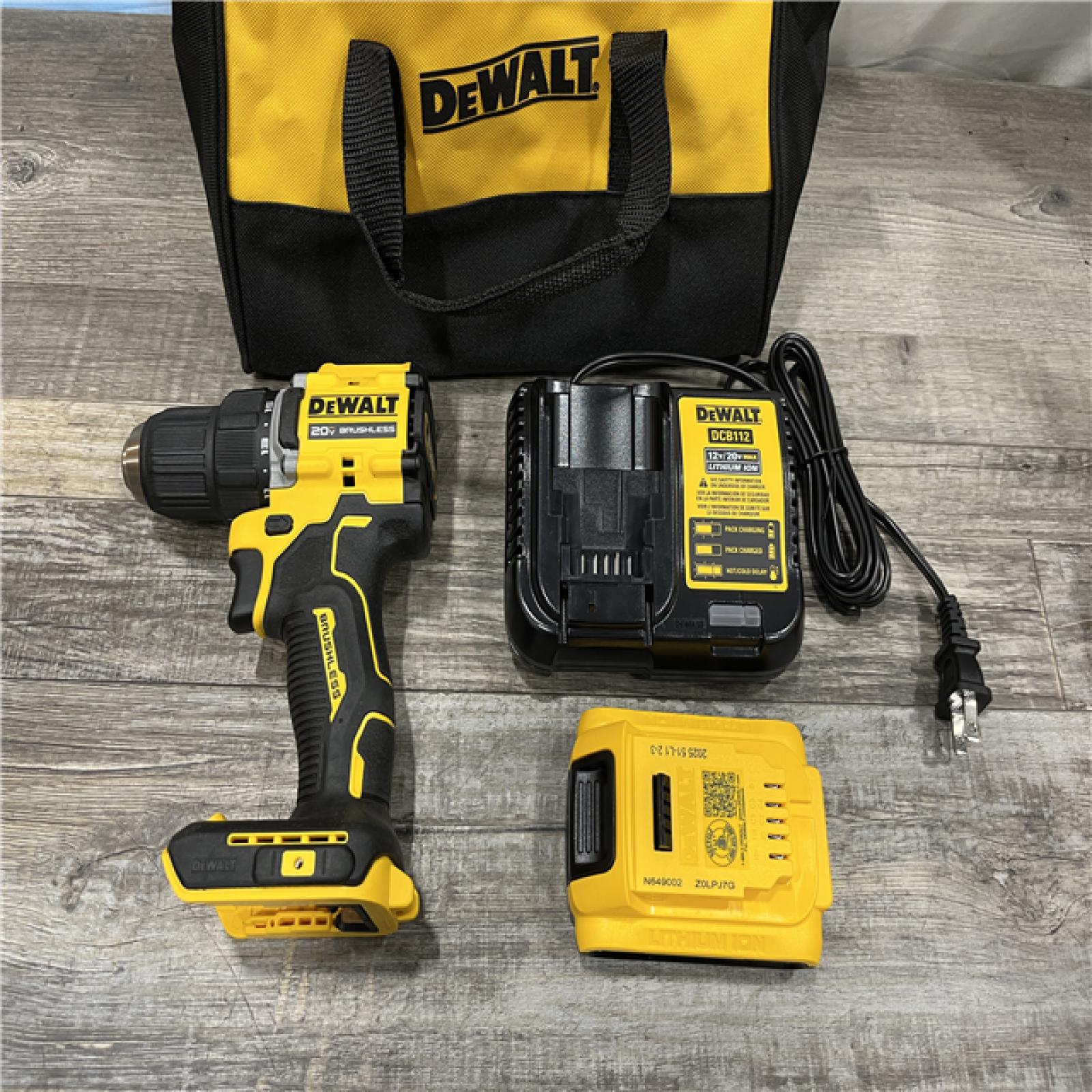 AS-IS DEWALT Atomic 20V Lithium-Ion Cordless Compact 1/2 in. Drill/Driver Kit