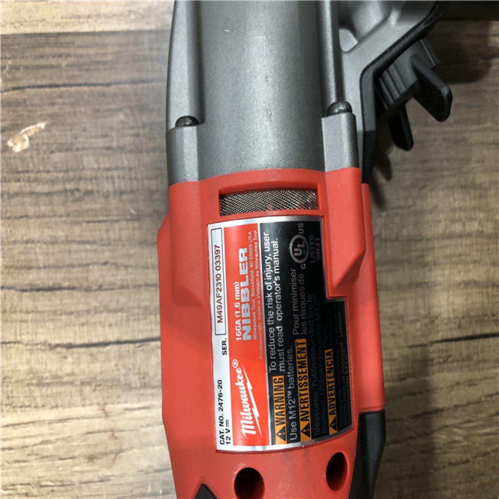 AS-IS Milwaukee FUEL 12-Volt Lithium-Ion Brushless Cordless 16-Gauge Variable Speed Nibbler (Tool-Only)