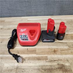 HOUSTON LOCATION - AS-IS Milwaukee 2 Tool Combo Kit W/ (2) Battery & Charger