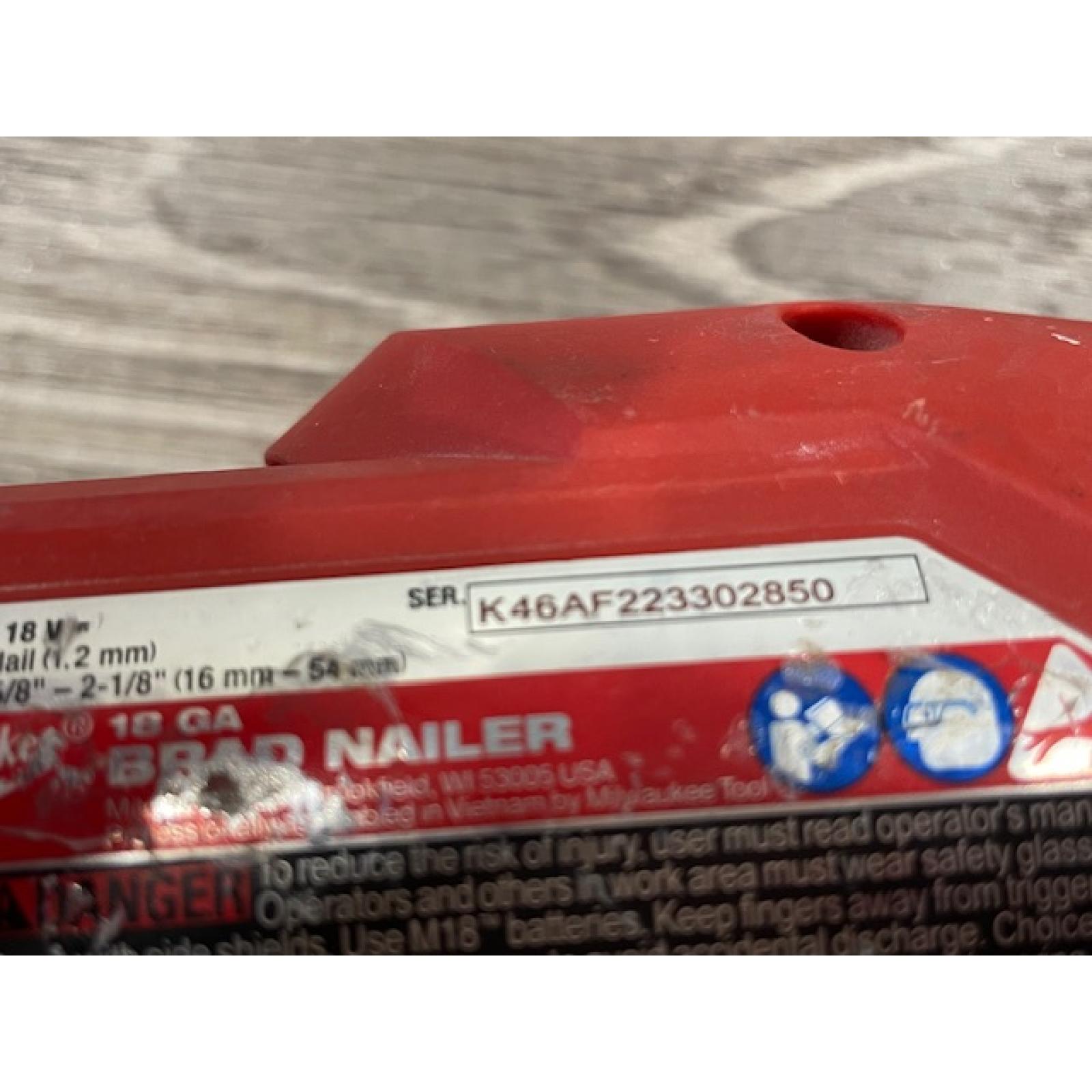 AS-IS Milwaukee FUEL 18-Volt Lithium-Ion Brushless Cordless Gen II 18-Gauge Brad Nailer (Tool-Only)