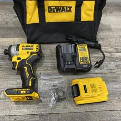 AS-IS DEWALT Atomic 20V Max Lithium-Ion Brushless Cordless Compact 1/4 in. Impact Driver Kit