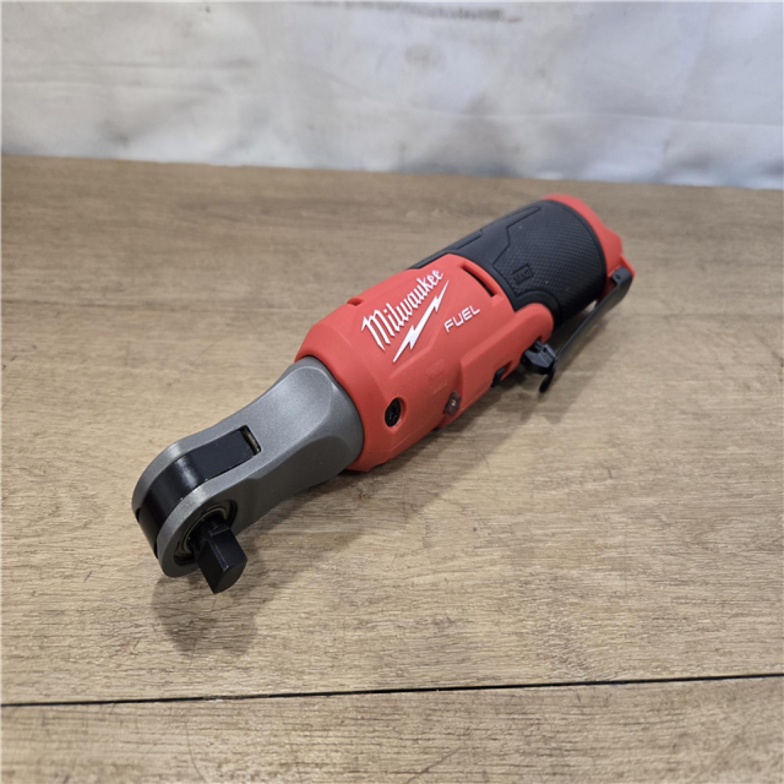 AS-IS Milwaukee FUEL 18V Cordless Mid Torque 1/2 in. Impact Wrench w/ M12 FUEL 3/8 in. Ratchet Combo Kit