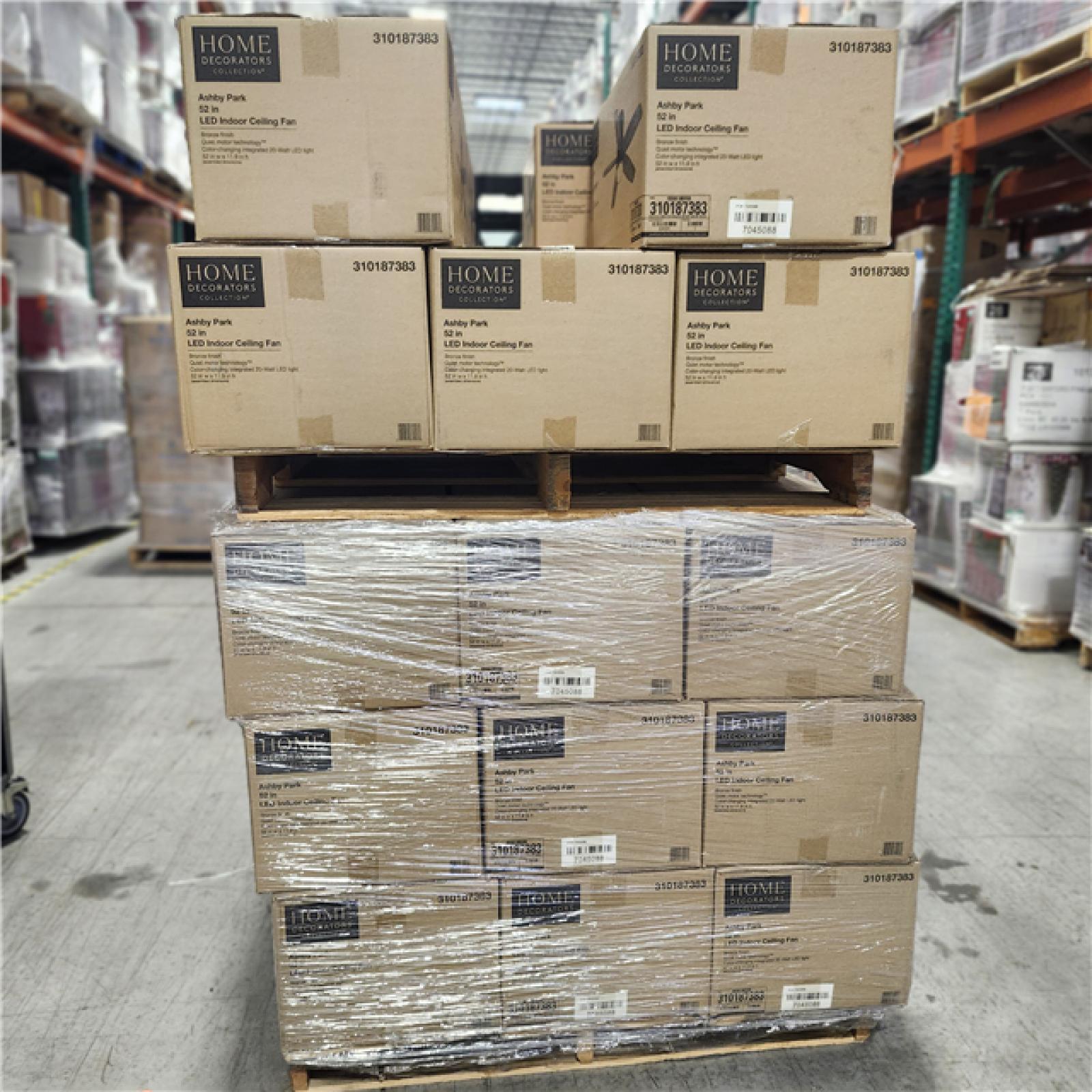 DALLAS LOCATION - Home Decorators Ashby Park 52 Bronze Color-Changing LED Ceiling Fan PALLET-(28 UNITS)
