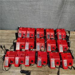 HOUSTON LOCATION - AS-IS MILWAUKEE BATTERY CHARGER PACK QTY - 16