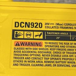 AS-IS DEWALT 20-Volt 21° Cordless Framing Nailer (Tool-Only)