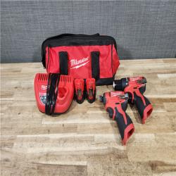 HOUSTON LOCATION - AS - IS Milwaukee 2 Tool Combo Kit W/ (2) Battery & Charger