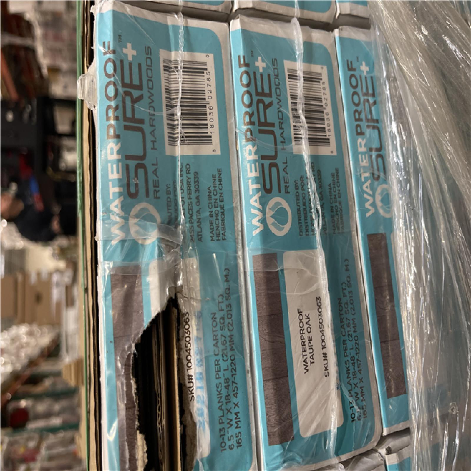 DALLAS LOCATION -  Sure+ Taupe Oak White Oak 1/4 in. T x 6.5 in. W Click Lock Wire Brushed Engineered Hardwood Flooring PALLET- (32 CASES)