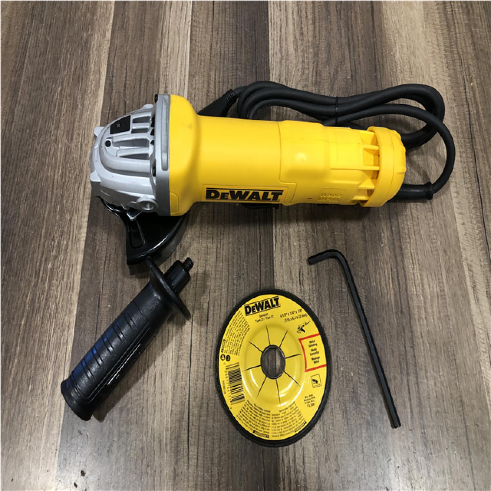 AS-IS DEWALT 11 Amp Corded 4.5 in. Small Angle Grinder