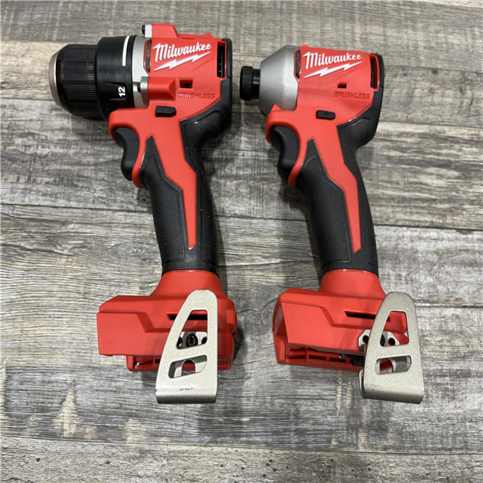 AS-IS Milwaukee 18V Lithium-Ion Brushless Cordless Compact Drill/Impact Combo Kit