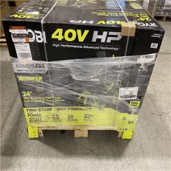 DALLAS LOCATION- RYOBI 24 in. 40-Volt HP Brushless Whisper Series 2-Stage Cordless Electric Self-Propelled Snow Blower (Tool-Only)