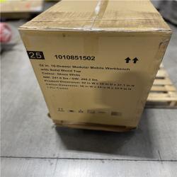 DALLAS LOCATION - Husky Modular Tool Storage 52 in. W White Mobile Workbench Cabinet