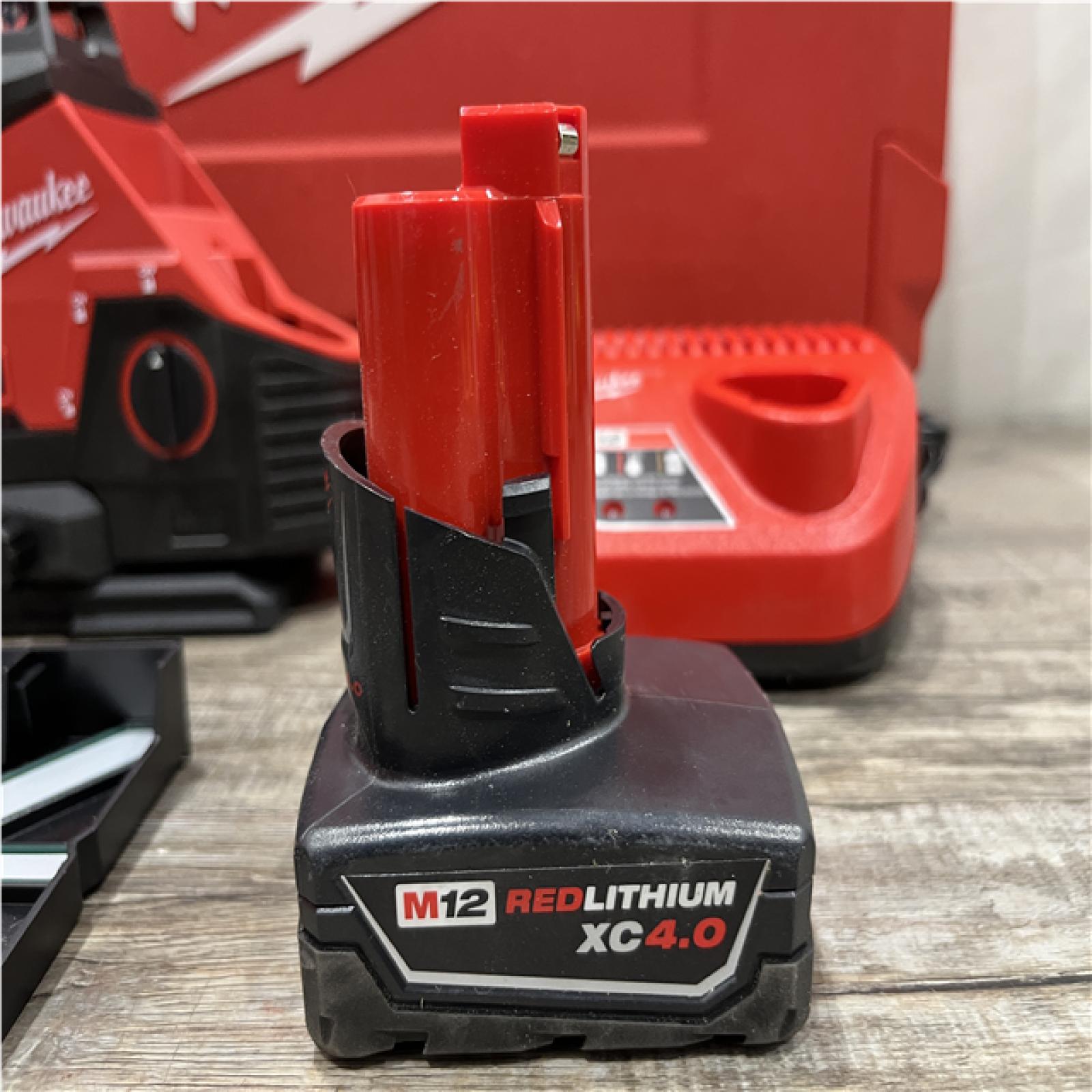 AS-IS Milwaukee 12-Volt Lithium-Ion Cordless Green 250 ft. 3-Plane Laser Level Kit