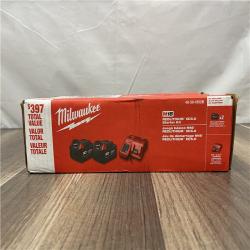 NEW! Milwaukee 18-Volt Lithium-Ion XC Starter Kit with Two 5.0Ah Batteries and Charger