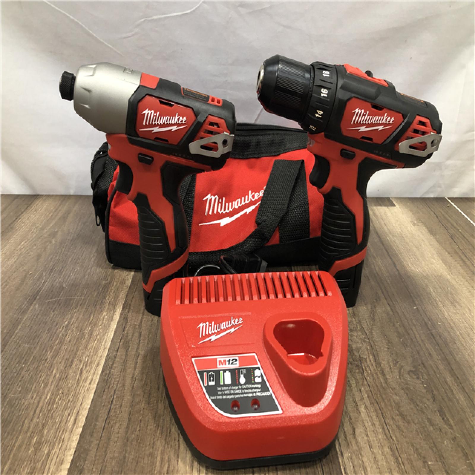 AS-IS Milwaukee 12V Lithium-Ion Cordless Drill Driver/Impact Driver Combo Kit