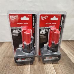 New! - Milwaukee M12 12-Volt Lithium-Ion XC High Output 5 Ah Battery (2-Pack)