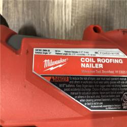 AS-IS Milwaukee FUEL 18-Volt Lithium-Ion Brushless Cordless Coil Roofing Nailer (Tool Only)