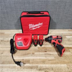 HOUSTON LOCATION - AS - IS Milwaukee 12V Lithium-Ion Cordless 1/4 in. Hex Screwdriver Kit