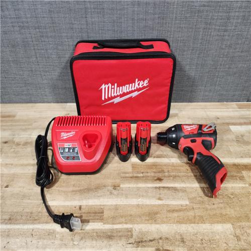 HOUSTON LOCATION - AS - IS Milwaukee 12V Lithium-Ion Cordless 1/4 in. Hex Screwdriver Kit