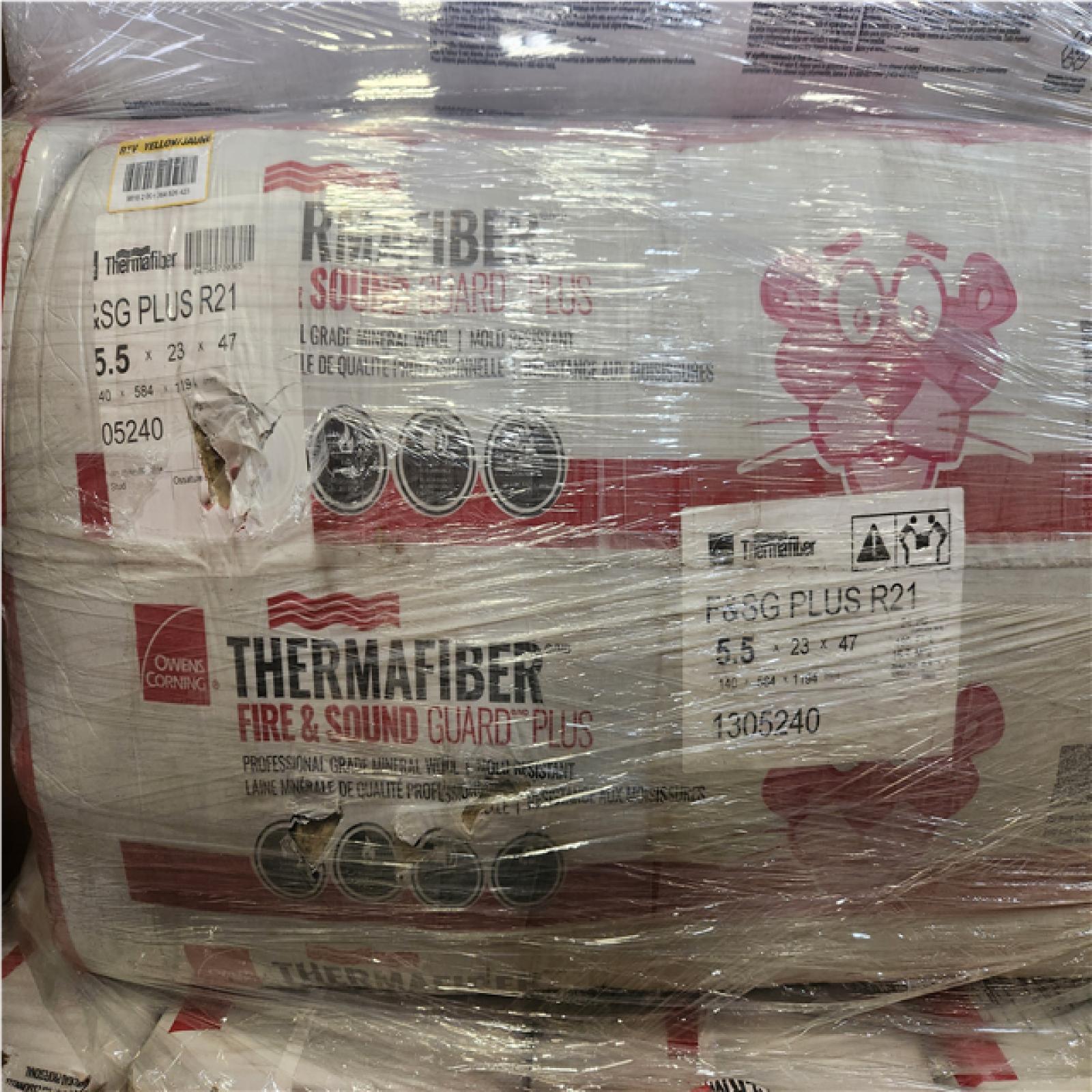Phoenix Owens Corning 23 in. x 47 in. R-21 Thermafiber Fire and Sound Guard Plus Mineral Wool Insulation Batt(16-Bags)