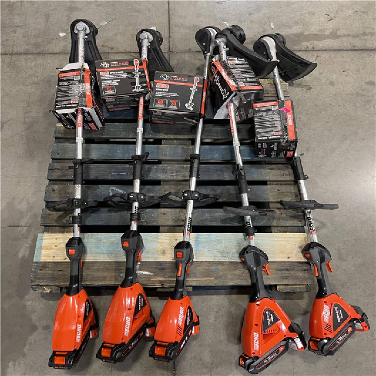 DALLAS LOCATION- LIKE NEW!- ECHO CORDLESS STRING TRIMMER MIXED PALLET (5 UNITS)