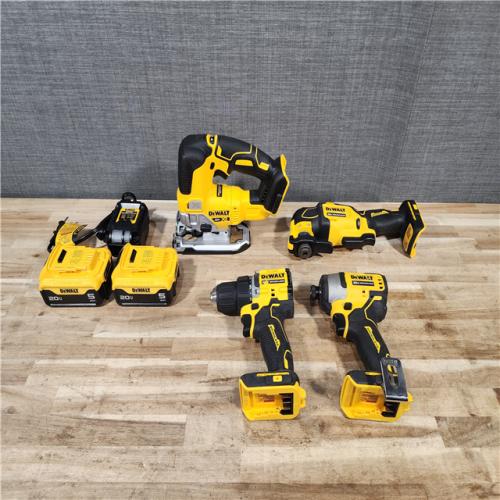 HOUSTON LOCATION - AS-IS DEWALT 4 TOOL COMBO KIT W/ (2) BATTERY & CHARGER
