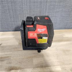 HOUSTON LOCATION - AS-IS Milwaukee-3522-21 Green Beam Laser Cross Line Plumb Point USB Rechargeable