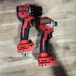 HOUSTON LOCATION - AS-IS M18 18-Volt Lithium-Ion Brushless Cordless Compact Hammer Drill/Impact Combo Kit (2-Tool) with (2) Batteries, Bag
