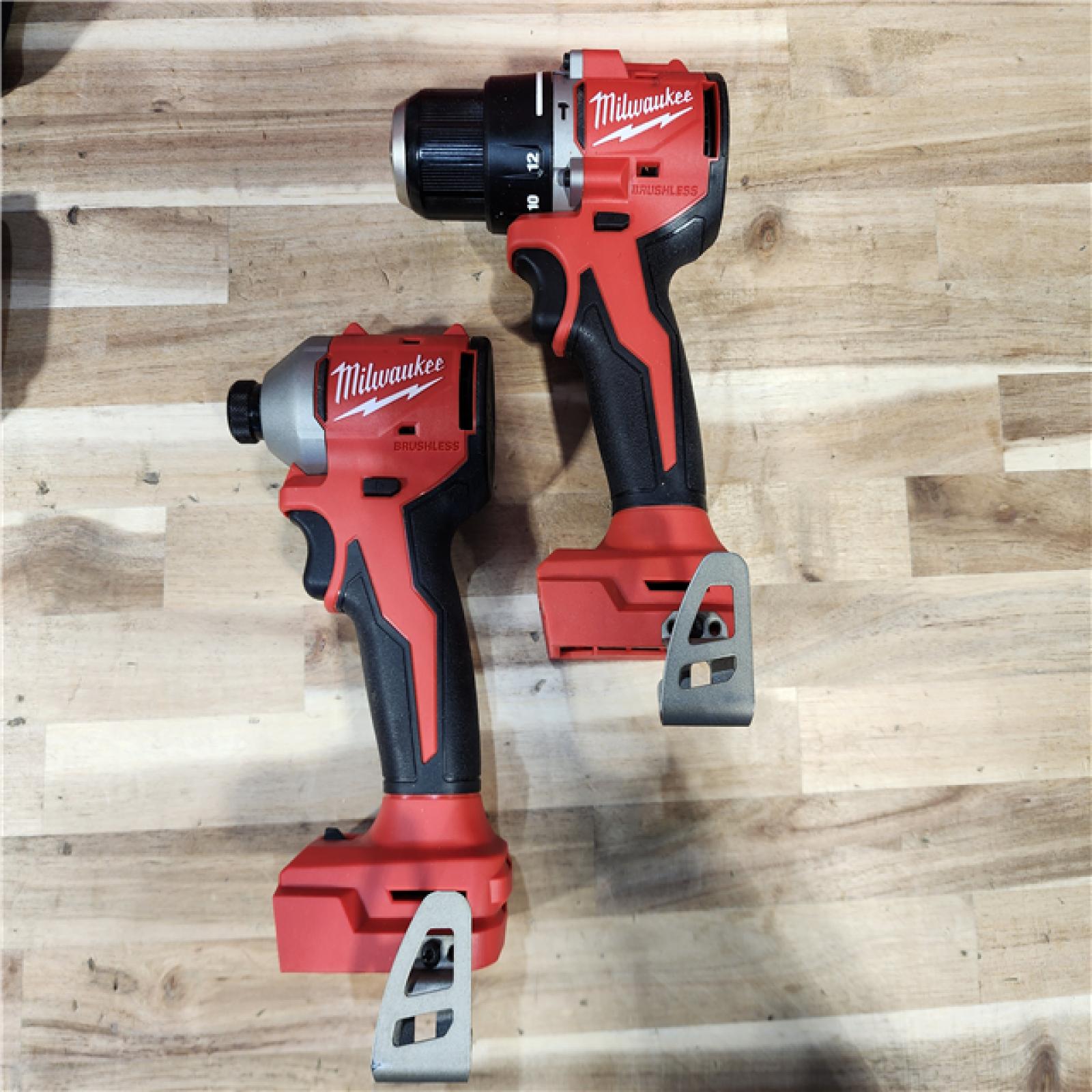 HOUSTON LOCATION - AS-IS Milwaukee 18-Volt Lithium-Ion Brushless Cordless Compact Hammer Drill/Impact Combo Kit