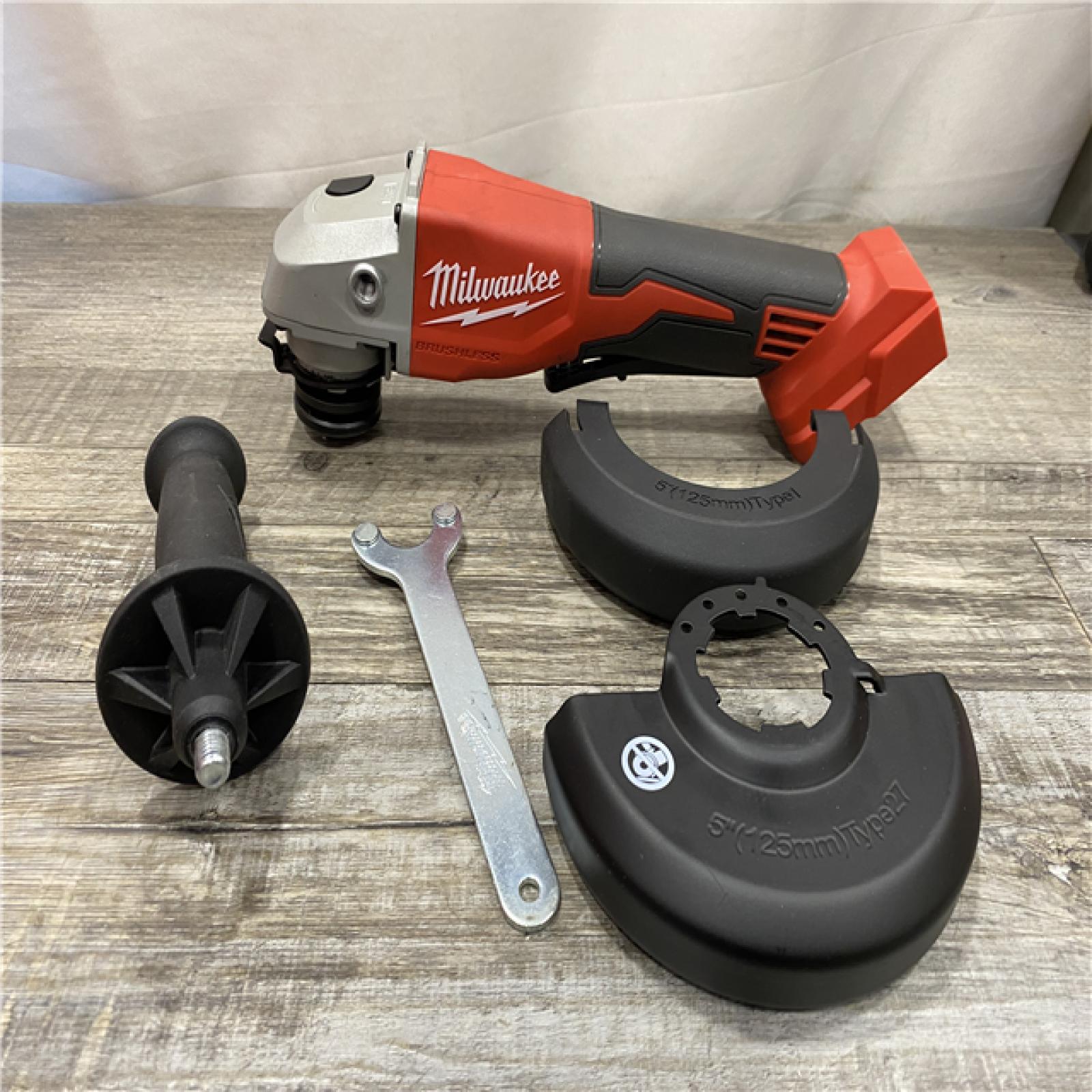 AS-IS Milwaukee 18V Lithium-Ion Brushless Cordless 4-1/2 in./5 in. Grinder w/Paddle Switch (Tool-Only)