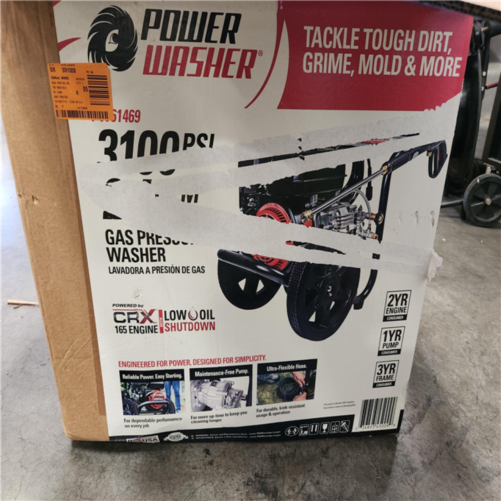 Phoenix AS-IS Powerwasher 3100 PSI 2.4 GPM Cold Water Gas Pressure Washer with 163cc Engine