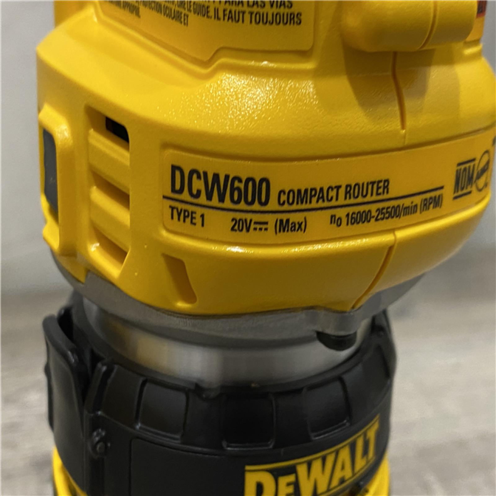 AS-IS DEWALT 20V MAX XR Cordless Brushless Fixed Base Compact Router (Tool Only)