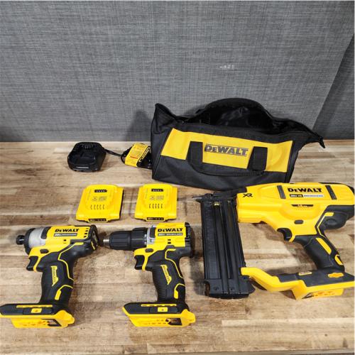 Houston Location AS-IS DEWALT Drill and Impact Nail Gun and Batteries QTY/ 2 with Charger