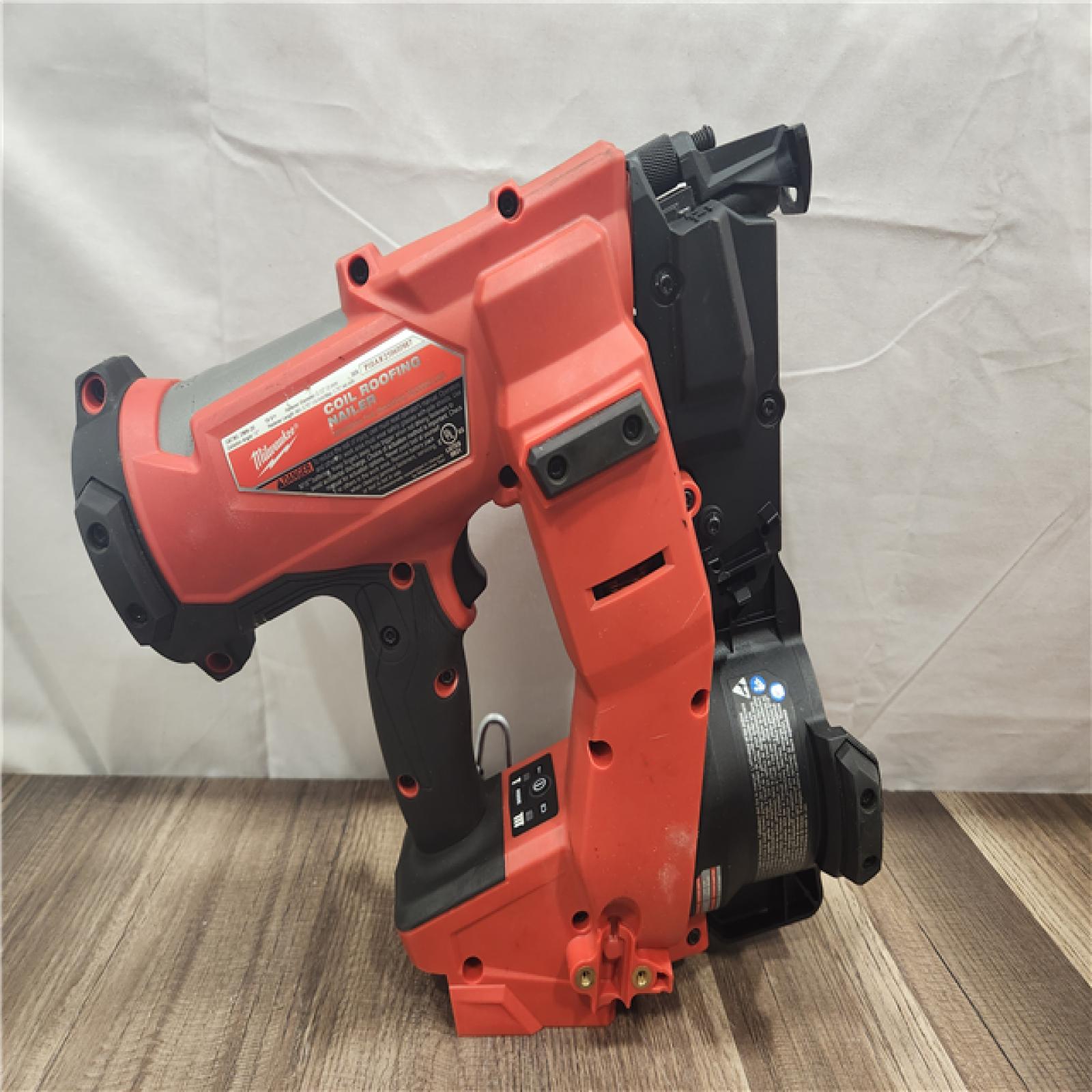 AS-IS- Milwaukee M18 FUEL 18-Volt Lithium-Ion Brushless Cordless Coil Roofing Nailer (Tool Only)