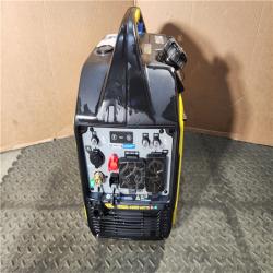 HOUSTON LOCATION - AS-IS CHAMPION 4500/3500-Watt Electric Start Gasoline/Propane Powered Dual Fuel Inverter Generator with Quiet Technology and CO Shield