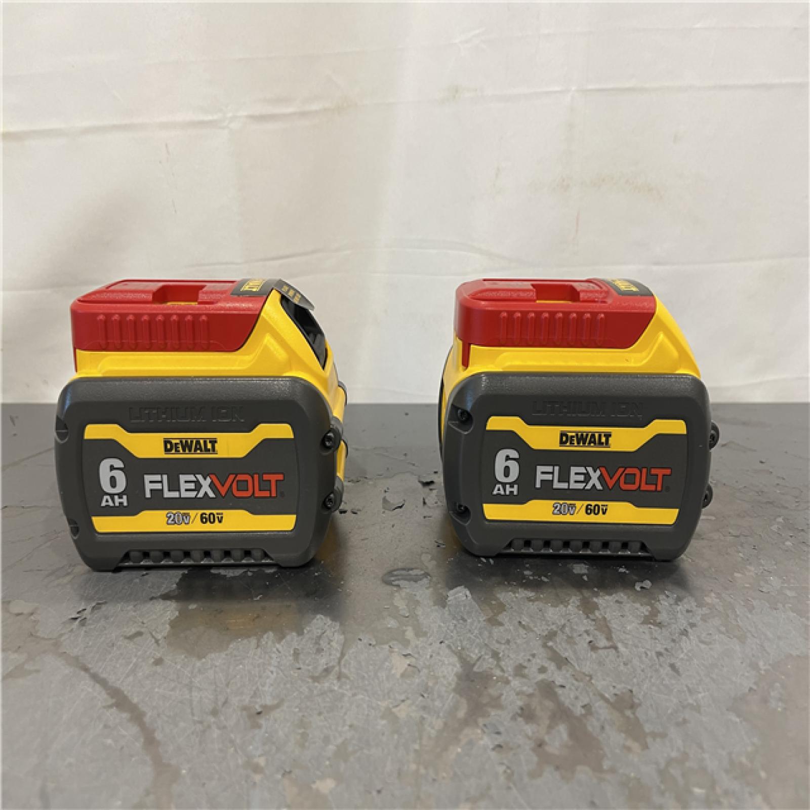 AS-IS- DEWALT FLEXVOLT 20V/60V MAX Lithium-Ion 6.0Ah Battery Pack (2 Pack)
