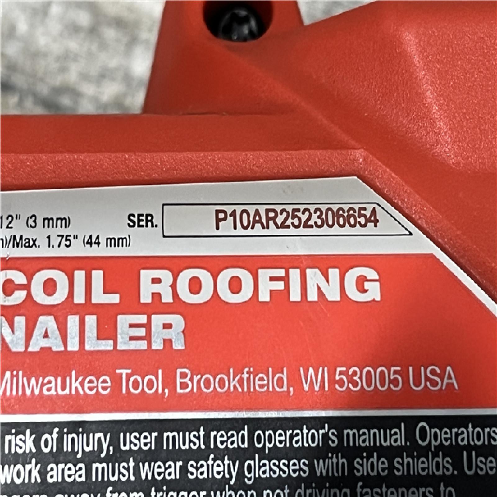AS-IS Milwaukee FUEL 18-Volt Lithium-Ion Brushless Cordless Coil Roofing Nailer (Tool Only)