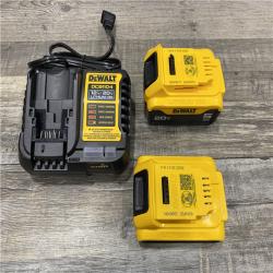 AS-IS DEWALT 20V MAX Lithium-Ion Battery Kit with 5.0Ah and 2.0Ah Battery and Charger