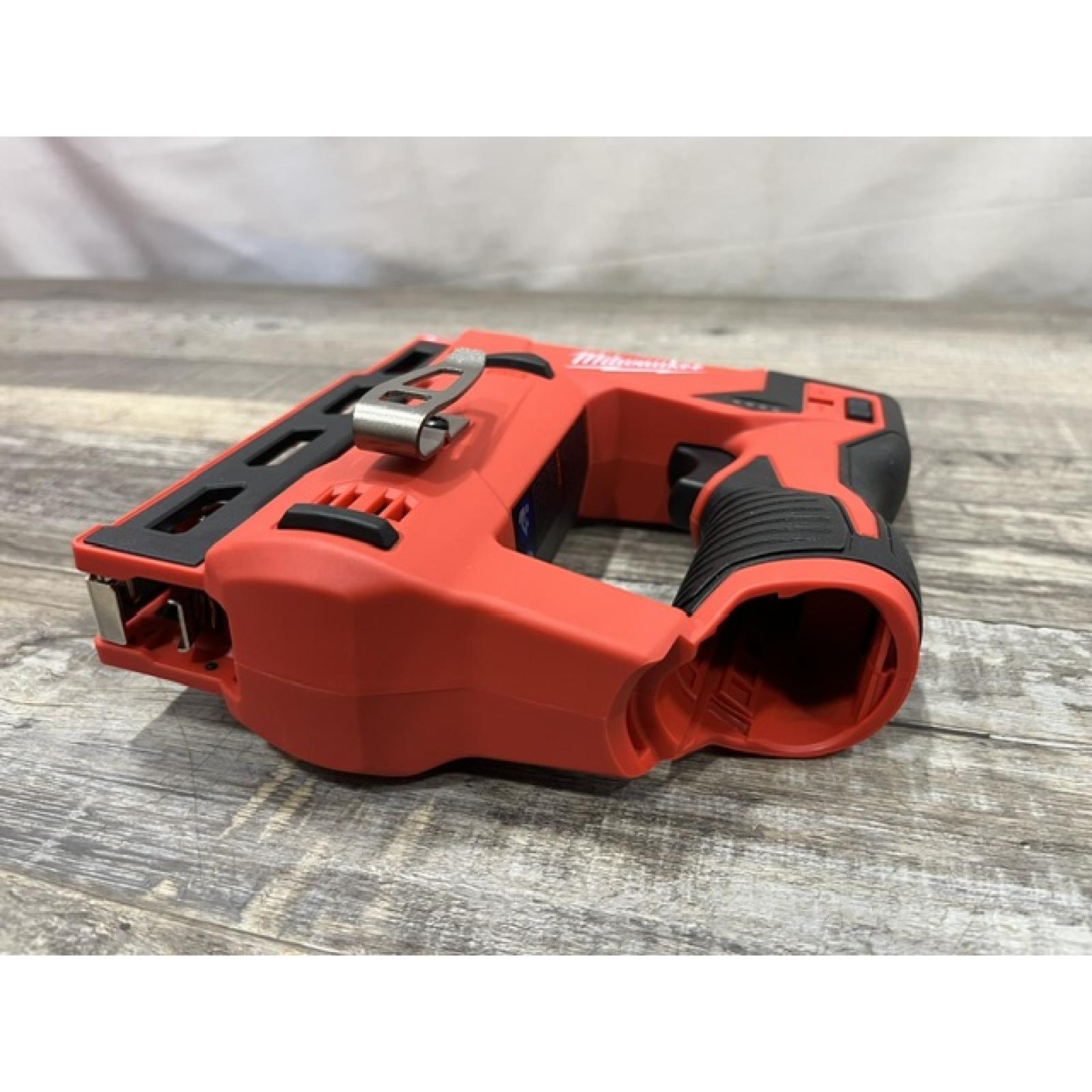 AS-IS Milwaukee 12-Volt Lithium-Ion Cordless 3/8 in. Crown Stapler (Tool-Only)